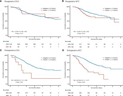 Postoperative serum squamous cell carcinoma antigen and carcinoembryonic antigen predict overall survival in surgical patients with esophageal squamous cell carcinoma